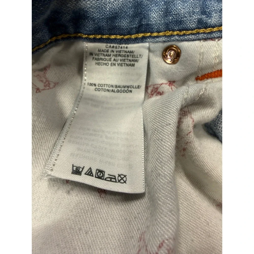 True Religion Slim Flap Old Distressed Jeans Mens Sz 31 31x27 (EE25)